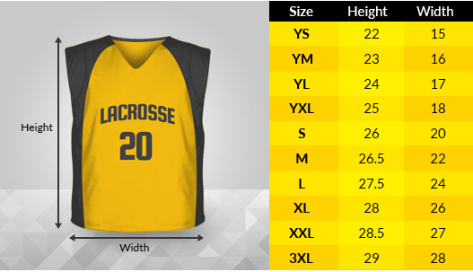 Lacrosse Size Chart